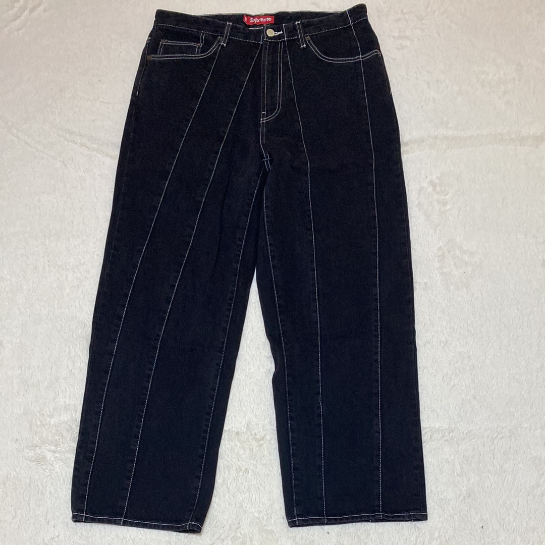 Supreme Paneled Stripe Baggy Jean 