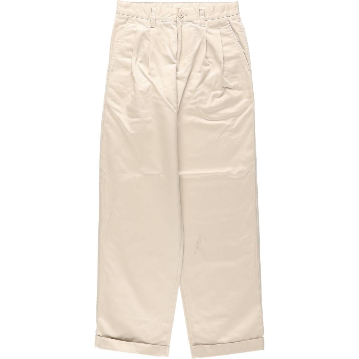 古着 ギャップ GAP KHAKIS RELAXED FIT ツータック チノパンツ レディースL(w28)相当/eaa655269