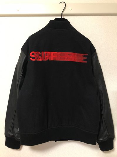 Supreme Motion Logo Varsity Jacket "Black"