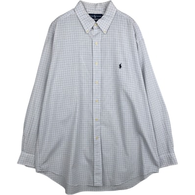 古着 ラルフローレン Ralph Lauren YARMOUTH 長袖 ボタンダウンチェックシャツ メンズXL相当/eaa629001