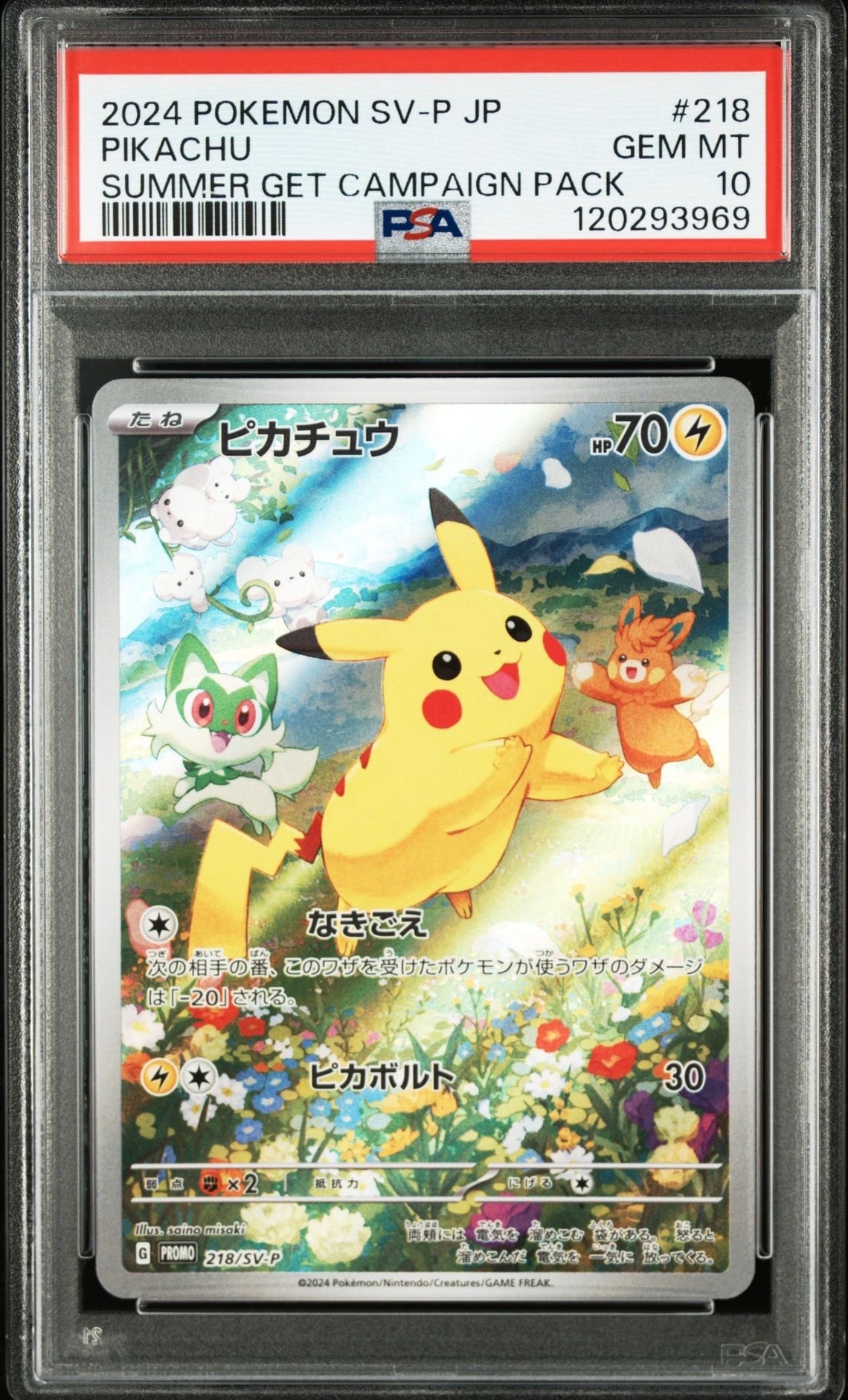 ピカチュウ P [SV-P 218](プロモカードパック「ポケカの夏がキタ!プロモカードGetキャンペーン!」)