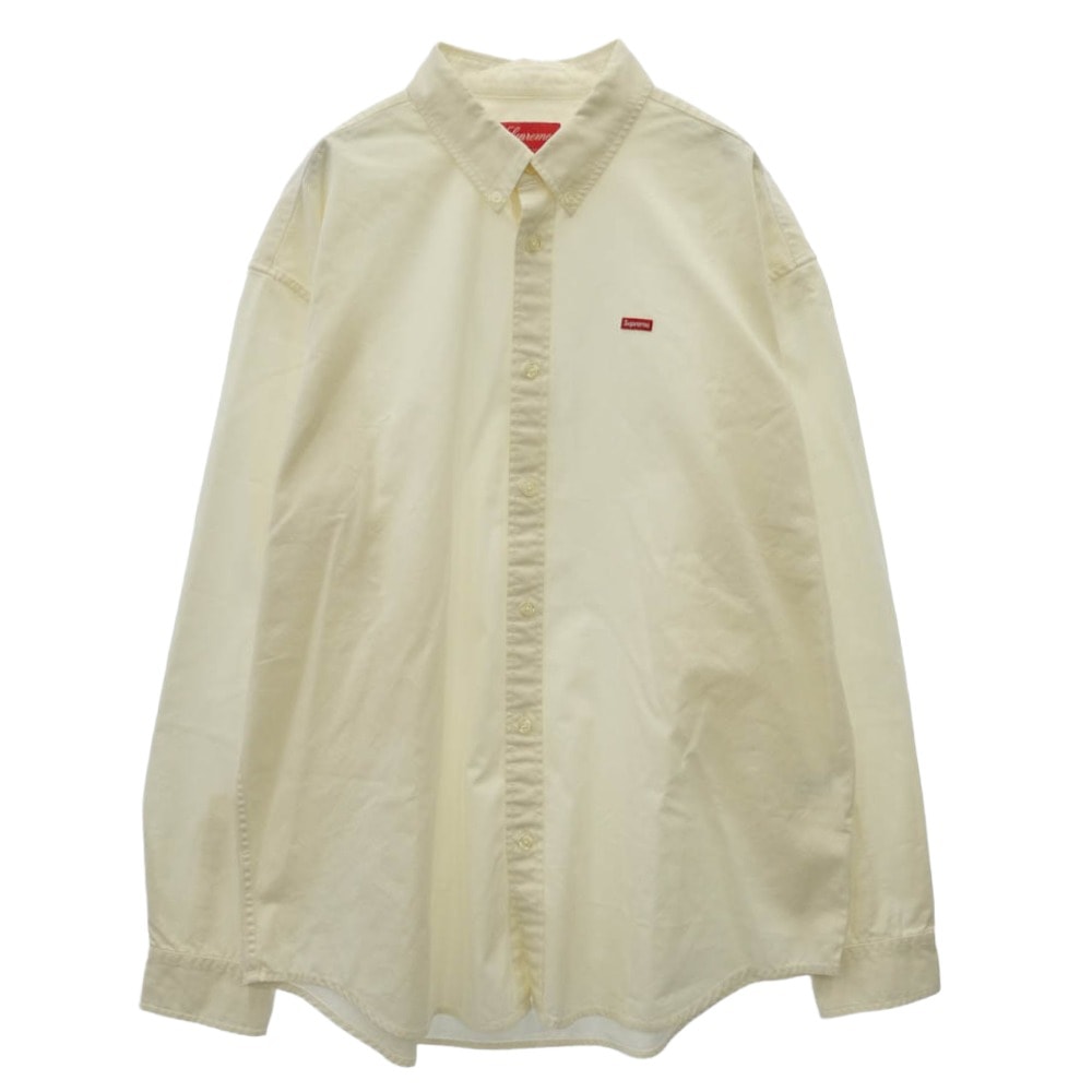 Supreme シュプリーム 23SS Small Box Shirt White スモール ボックス ロゴ 長袖 シャツ オフホワイト系 L【中古】