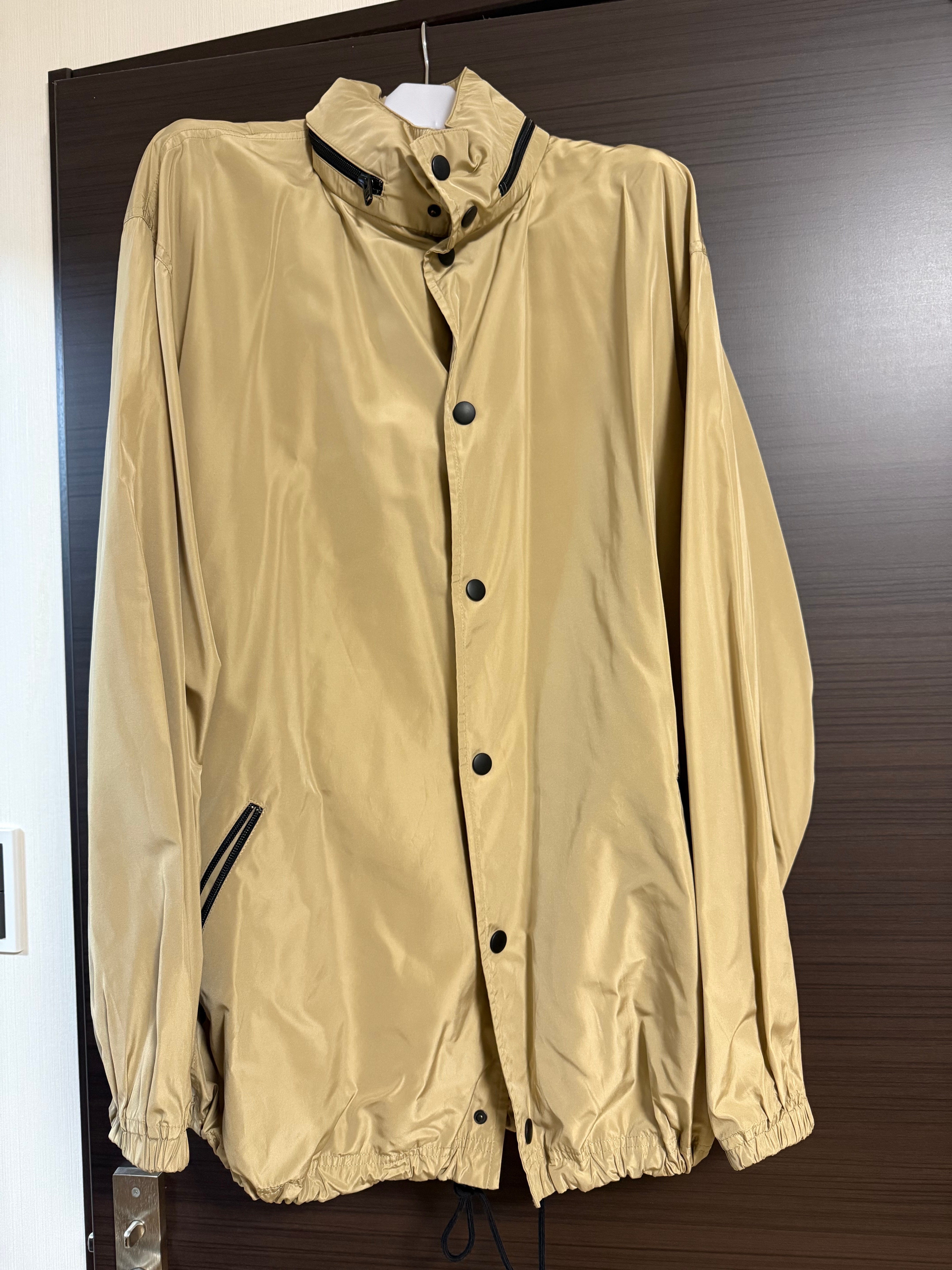 BALENCIAGA Back Logo Nylon Jacket "Beige"
