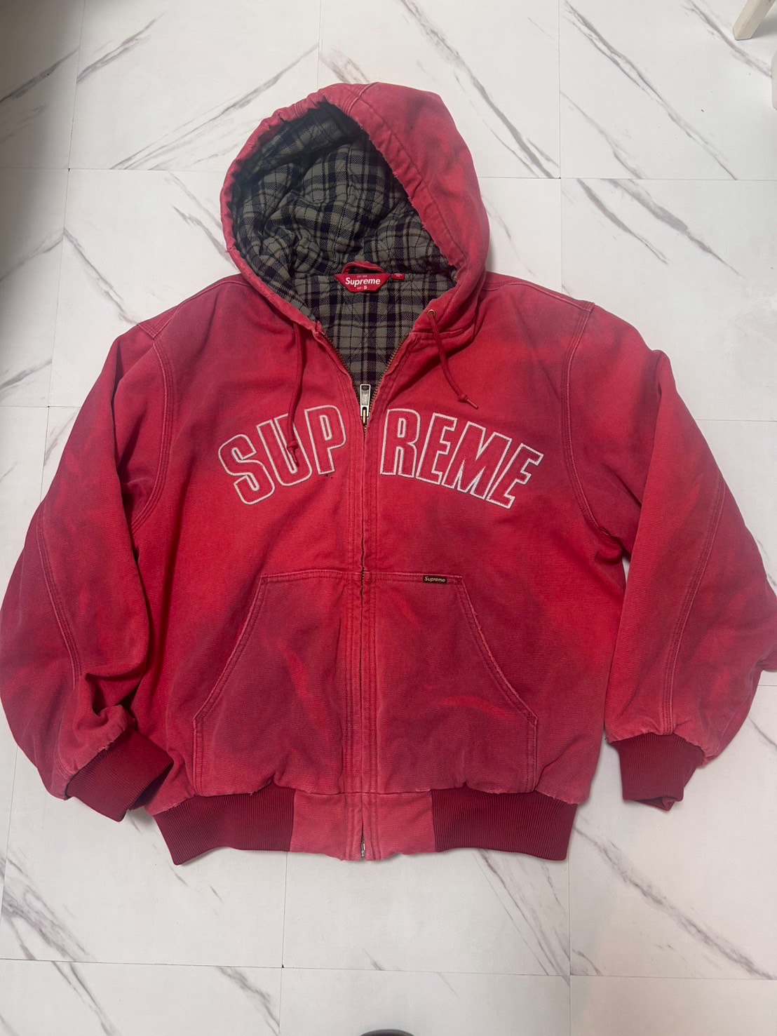 Supreme Reflective Arc Hooded Work Jacket "Denim"