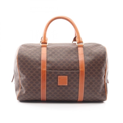 セリーヌ CELINE マカダム ハンドバッグ バッグ PVCコーティングキャンバス レザー レディース ブラウン系 / ベージュ系 【中古】
