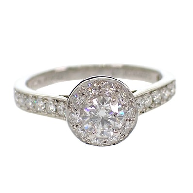 ヴァンクリーフ&アーペル Van Cleef & Arpels イコーヌ ソリティア 7号 VCARG33147 リング Pt950プラチナ ダイヤモンド #47 レディース【中古】【Aランク】