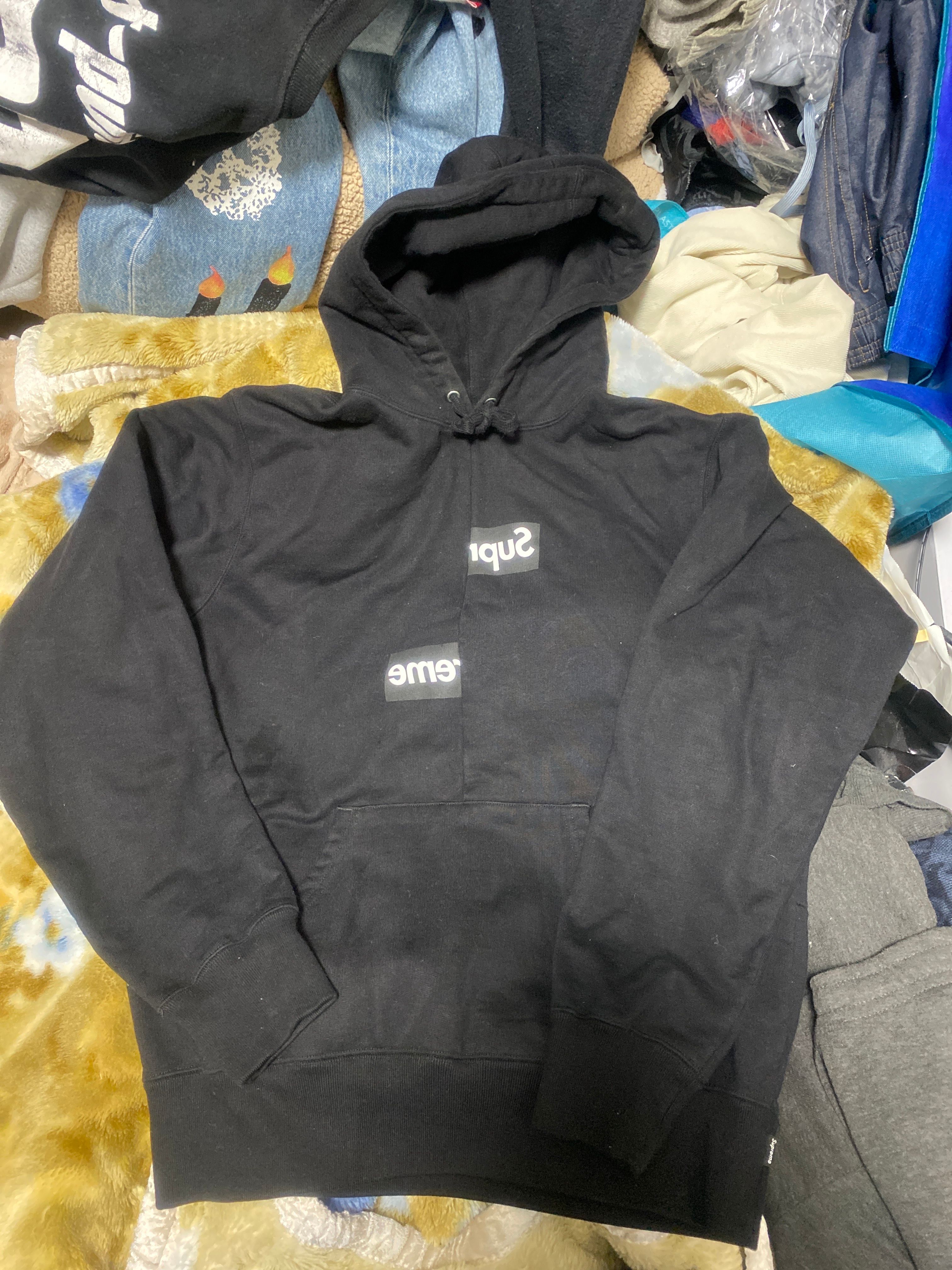 Supreme / Comme des Garçons SHIRT® Split Box Logo Hooded Sweatshirt "Black"