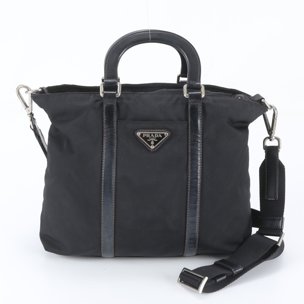 ■美品 プラダ テスート ナイロントライアングルロゴショルダーバッグ