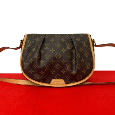 LOUIS VUITTON ルイヴィトン メニルモンタン PM モノグラム レザー PVC ショルダーバッグ ブラウン
19517
