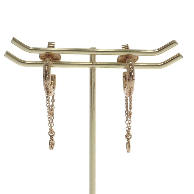 ルイヴィトン ミニ フープ ナノグラム ピアス【中古】【ABランク】