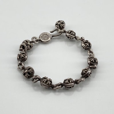 CHROME HEARTS(クロムハーツ) NO2 BALL #2クロスボール SV925 ブレスレット 63.76g シルバー