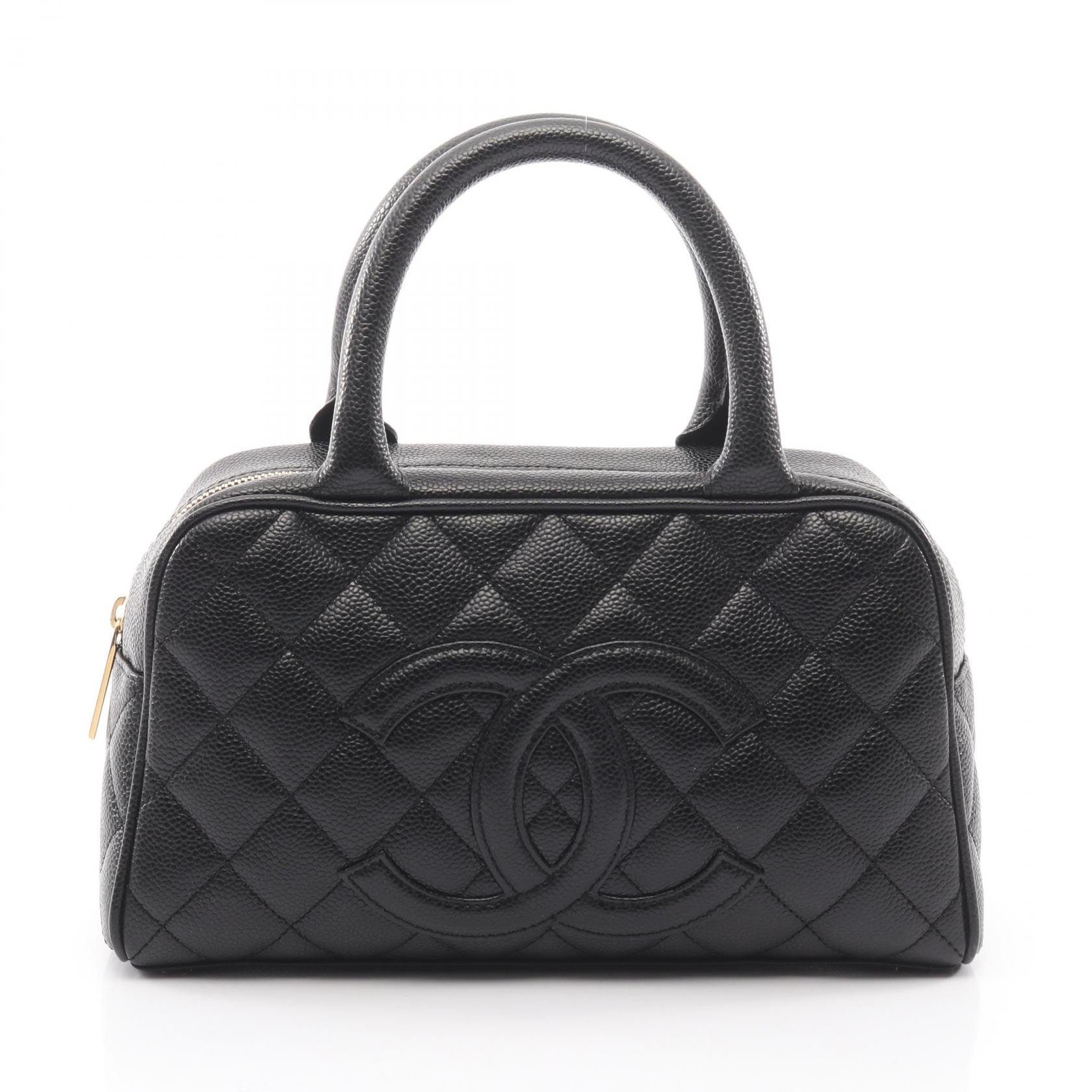 シャネル CHANEL マトラッセ ハンドバッグ バッグ レザー カーフ(牛革) レディース ブラック系 【中古】