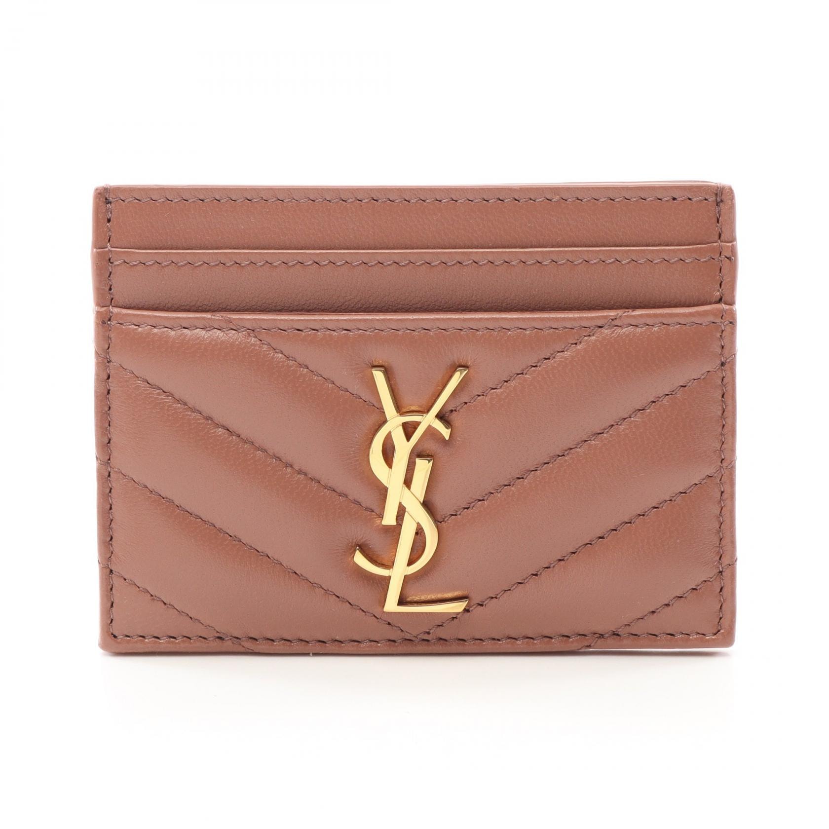 サンローランパリ SAINT LAURENT PARIS YSL モノグラム カードケース アクセサリー レザー レディース ピンク系 423291AAA445922 【新品】