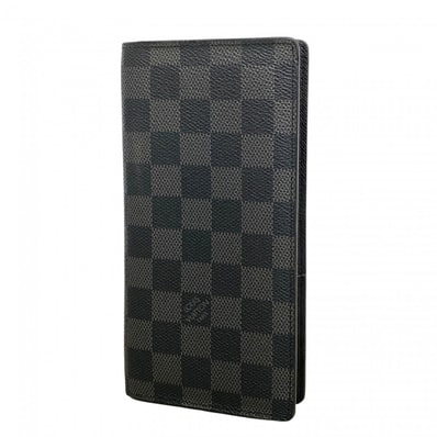 【6eb1768】ルイヴィトン 長財布 ダミエ・グラフィット ポルトフォイユブラザ N62665 ブラック【中古】メンズ