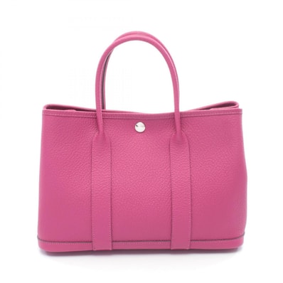 エルメス HERMES ガーデンパーティTPM トートバッグ バッグ レザー カントリー カントリー ローズパープル A刻印(2017年製造) レディース ピンク系 【中古】