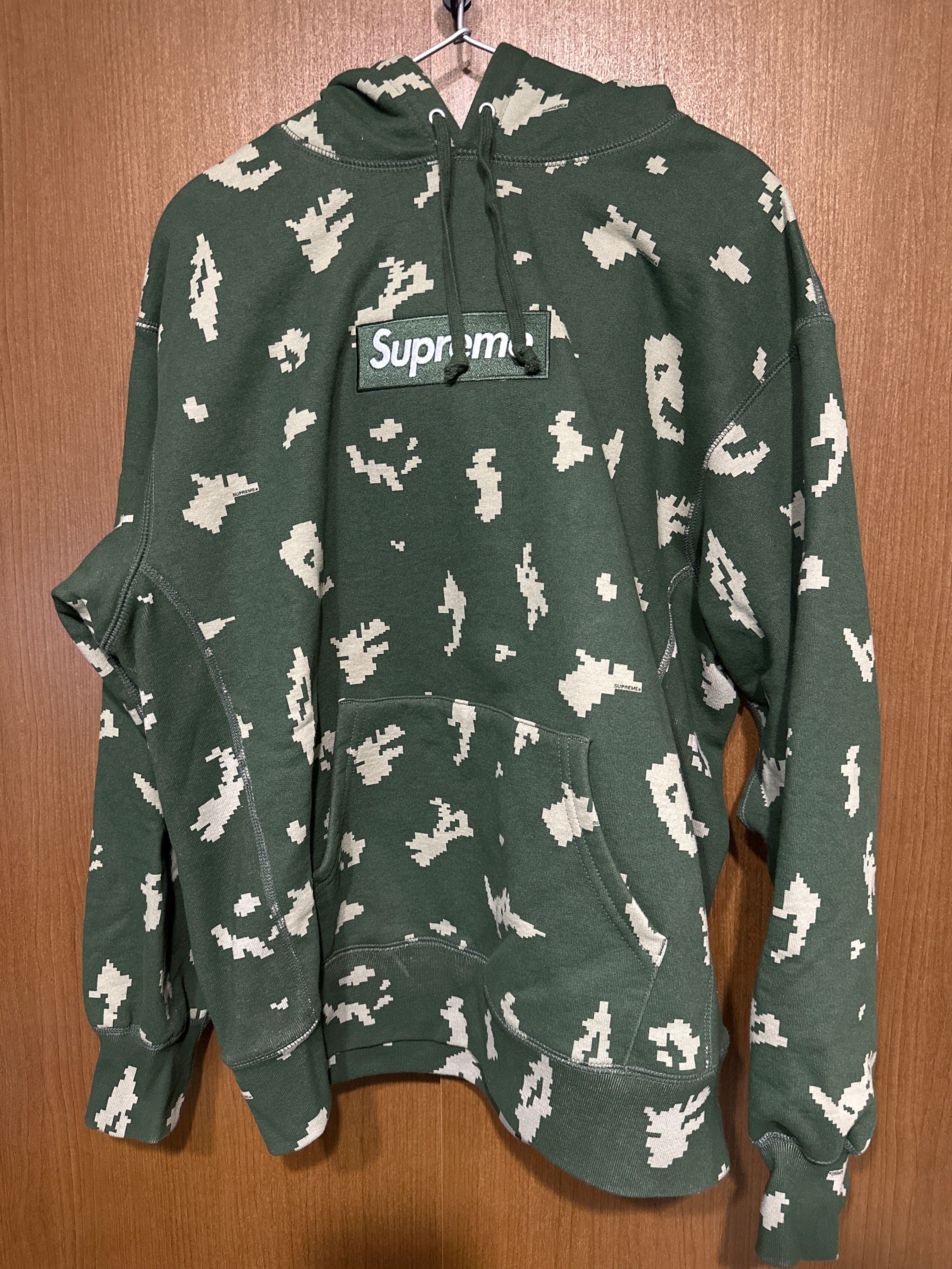 Supreme Box Logo Hooded Sweatshirt "Olive Russian Camo" (21FW)