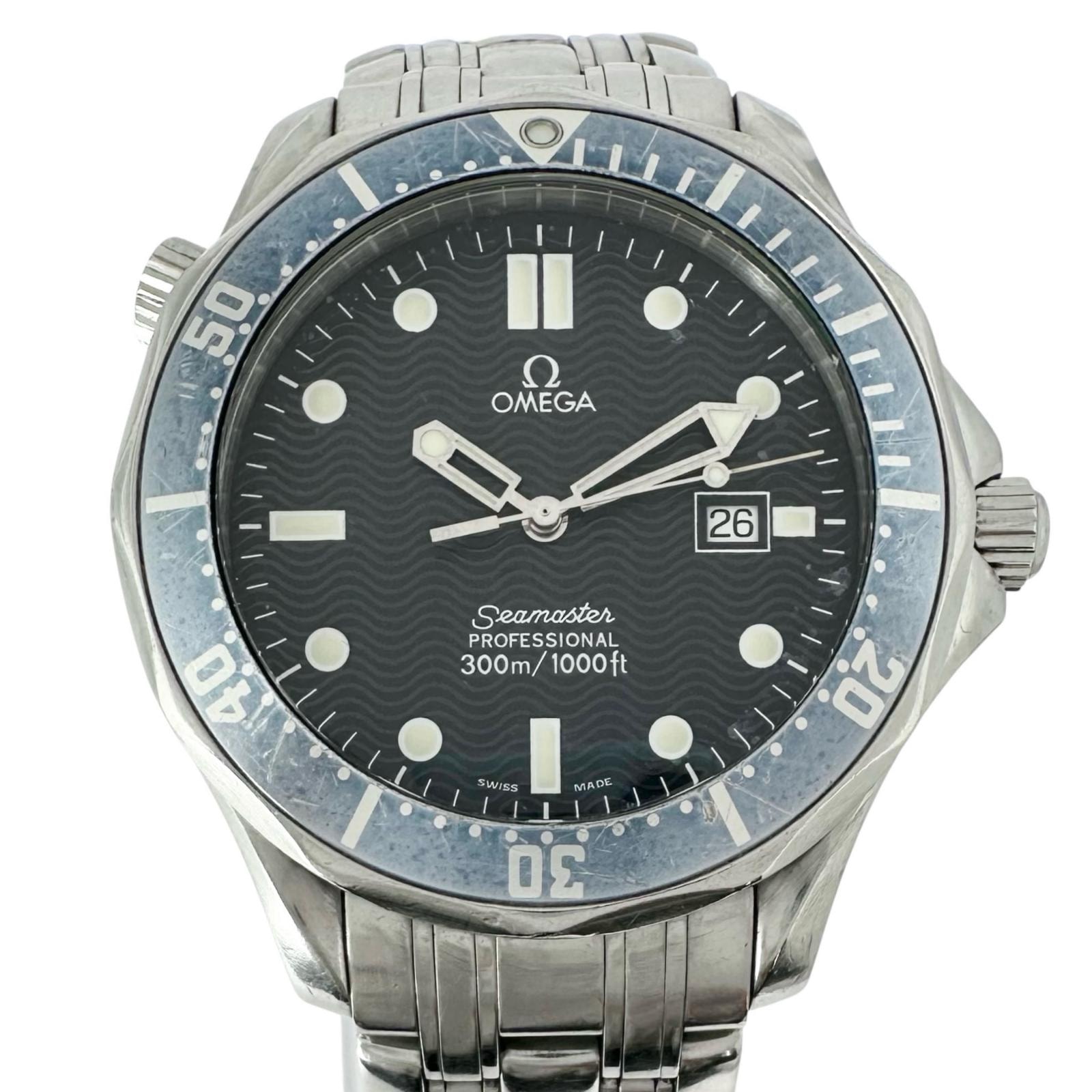 OMEGA オメガ シーマスター プロフェッショナル300 2541 80 腕時計 ステンレススチール クォーツ ブルー文字盤 メンズ【中古】