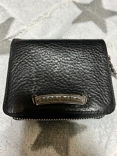 Chrome Hearts Square Zipville Wallet / Leather "Black"