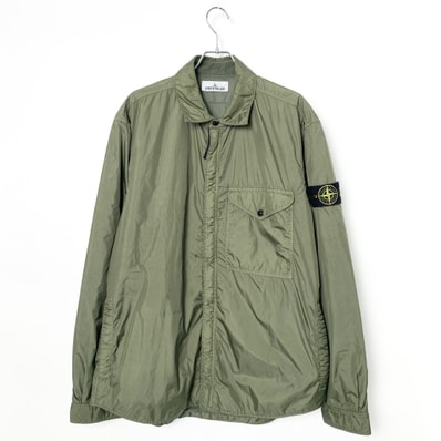 Stone Island Q0123 Crinkle Reps Recycled Nylon with Primaloft TC Wind Resistant Light Jacket - 24FW "Musk Green"