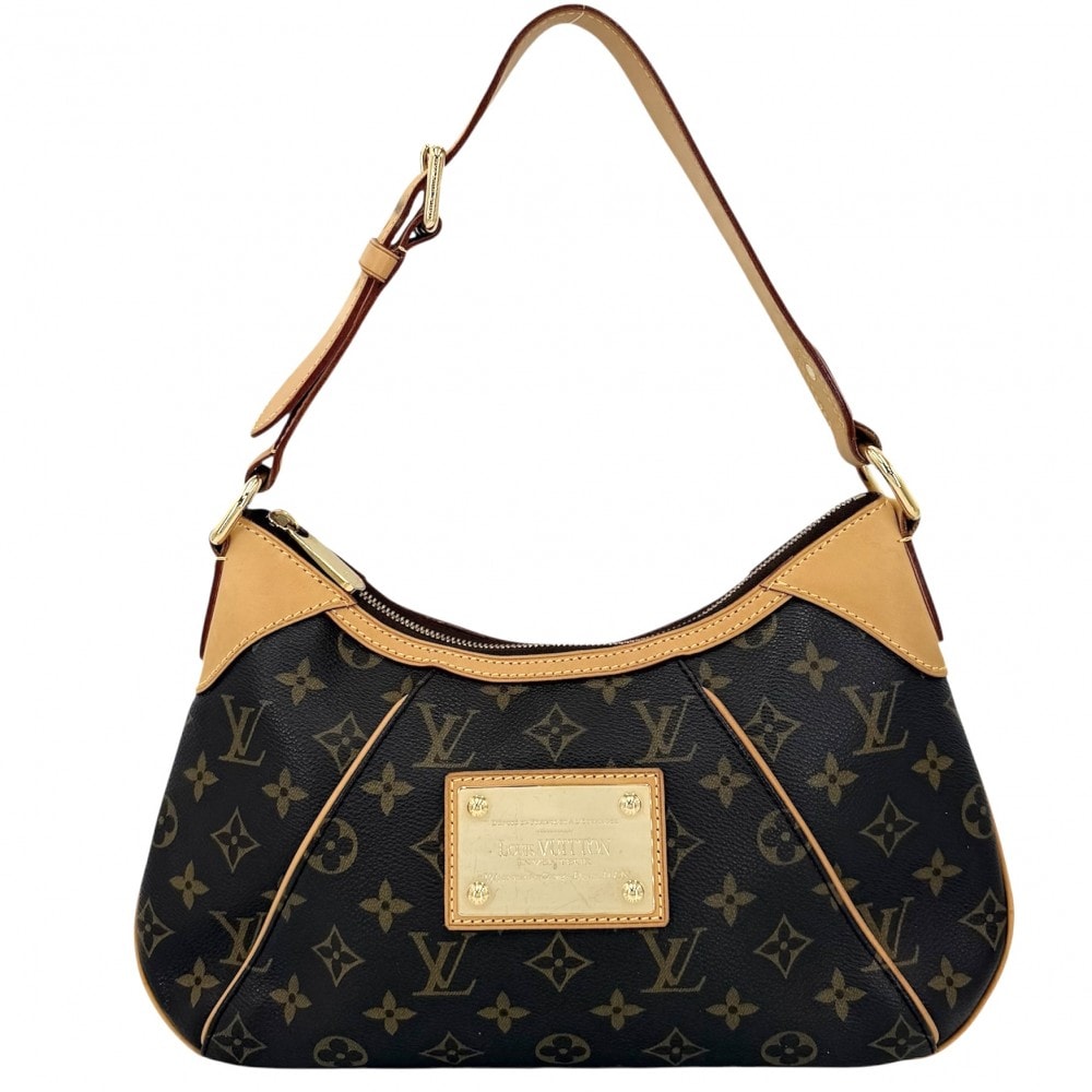 LOUIS VUITTON ルイヴィトン ハンドバッグ モノグラム テムズPM セミショルダーバッグ 肩掛け M56384    ブラウン 茶 ゴールド金具 レディース【中古品】