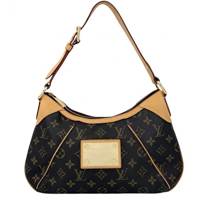 LOUIS VUITTON ルイヴィトン ハンドバッグ モノグラム テムズPM セミショルダーバッグ 肩掛け M56384 ブラウン 茶 ゴールド金具 レディース【中古品】