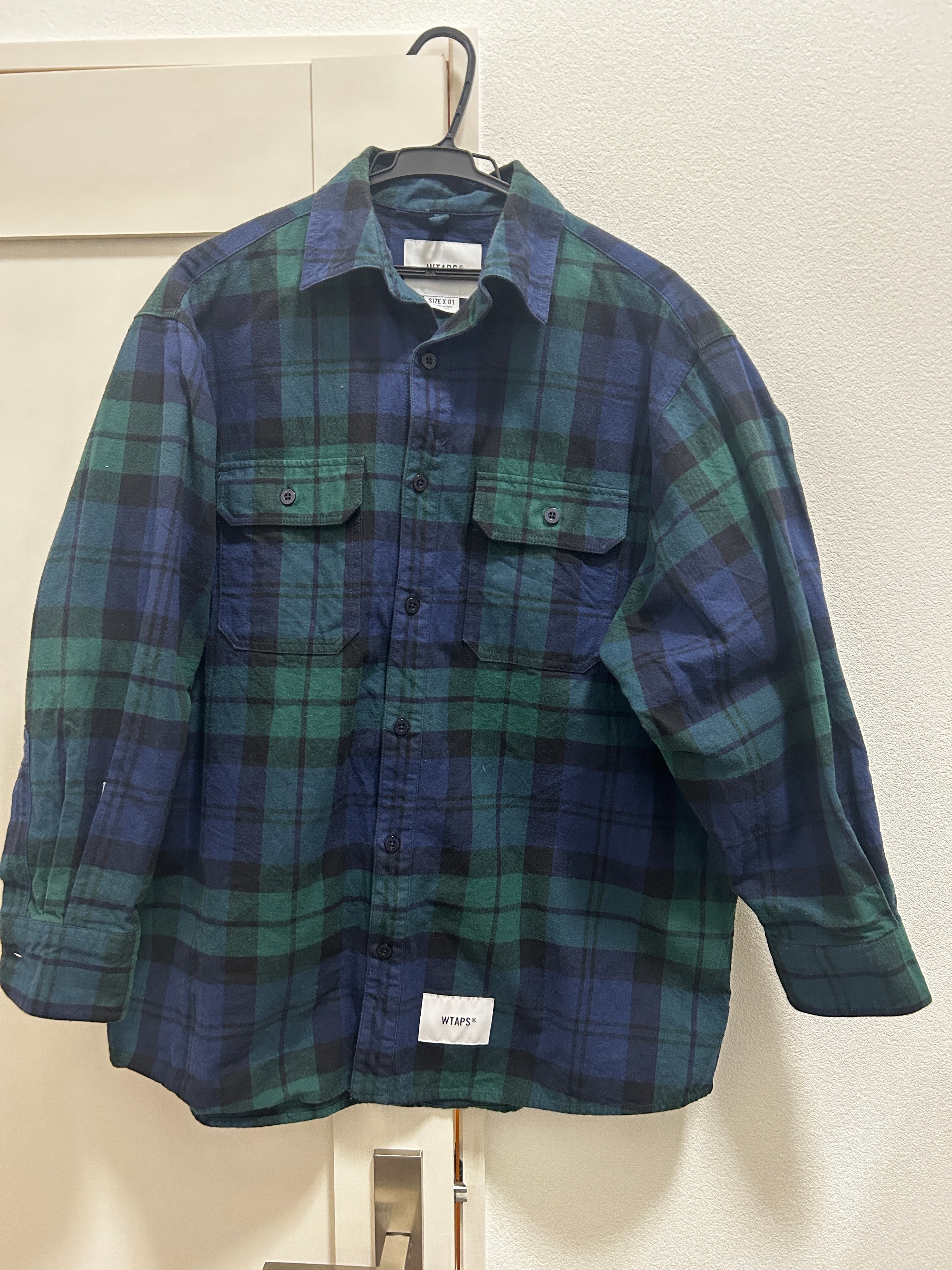 ダブルタップス デッキ / LS / コットン. フランネル. テキスタイル. クレスト 222TQDT-SHM01 "グリーン"