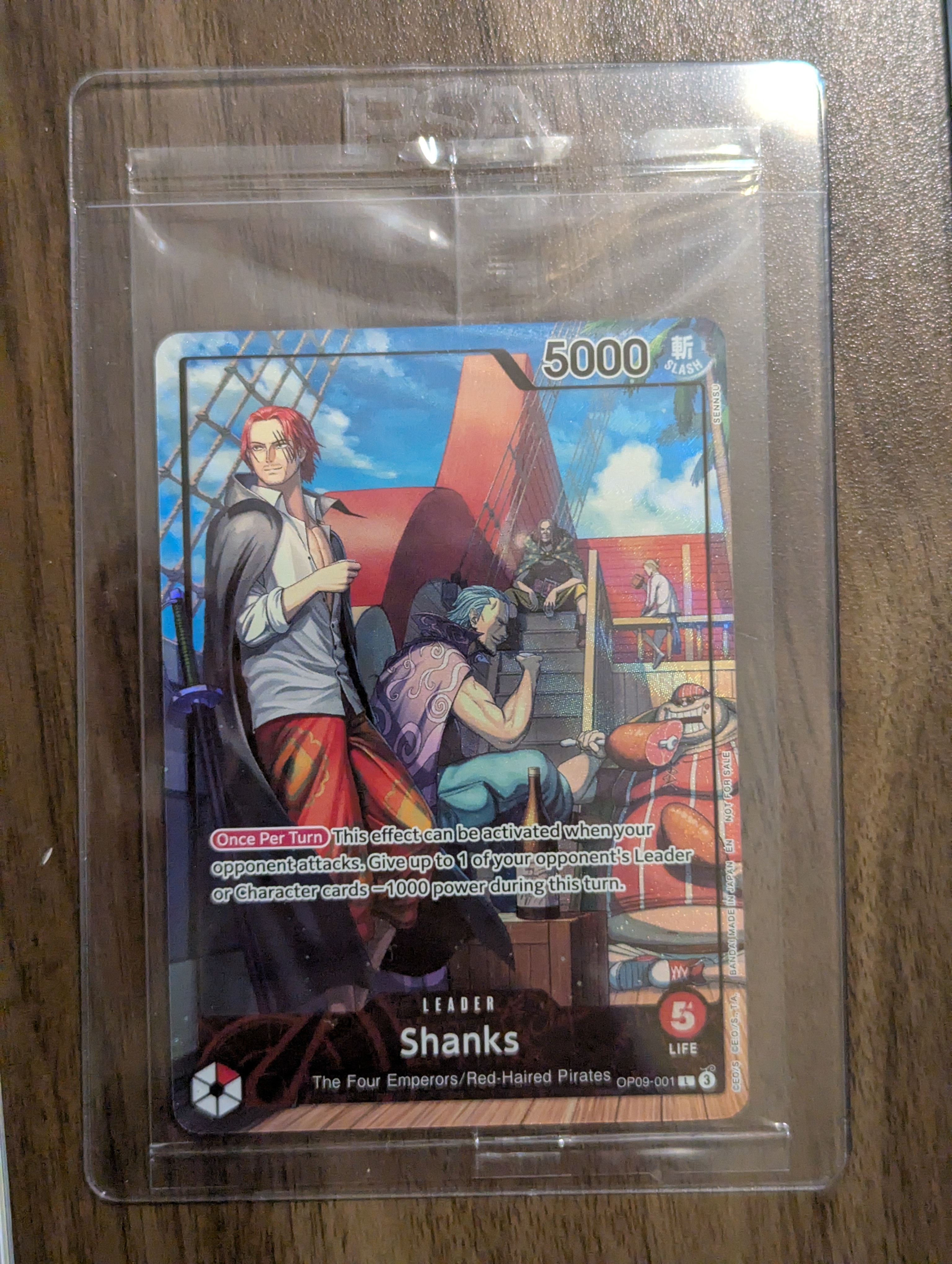 シャンクス L [OP09-001]【英語版】(プロモーションカード「PSA限定コラボプロモカード」)