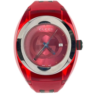 GUCCI グッチ SYNC シンク クォーツ 137.1 レッド