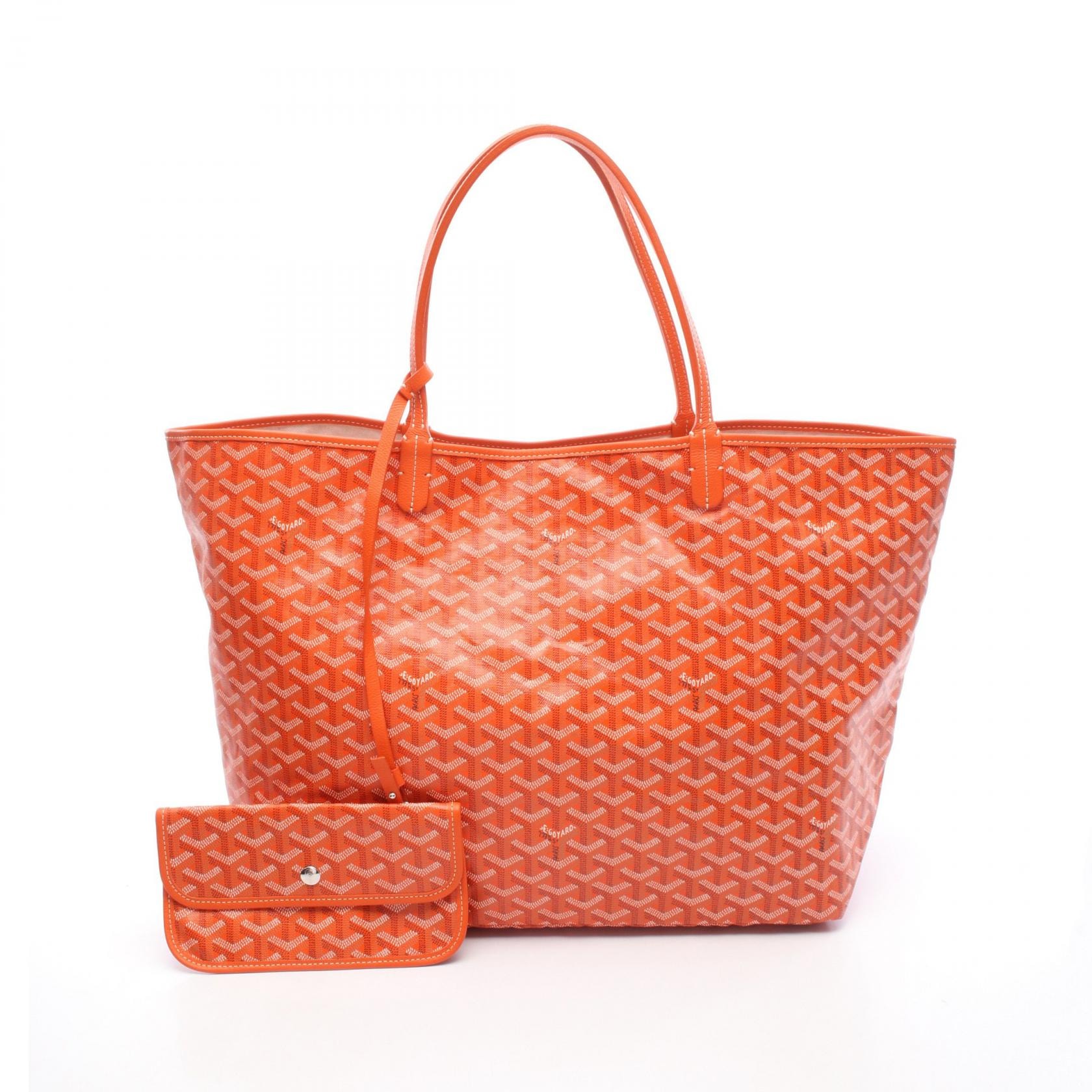 ゴヤール GOYARD サンルイGM トートバッグ バッグ PVCコーティングキャンバス レザー レディース オレンジ系 / アイボリー系 / マルチカラー 【中古】