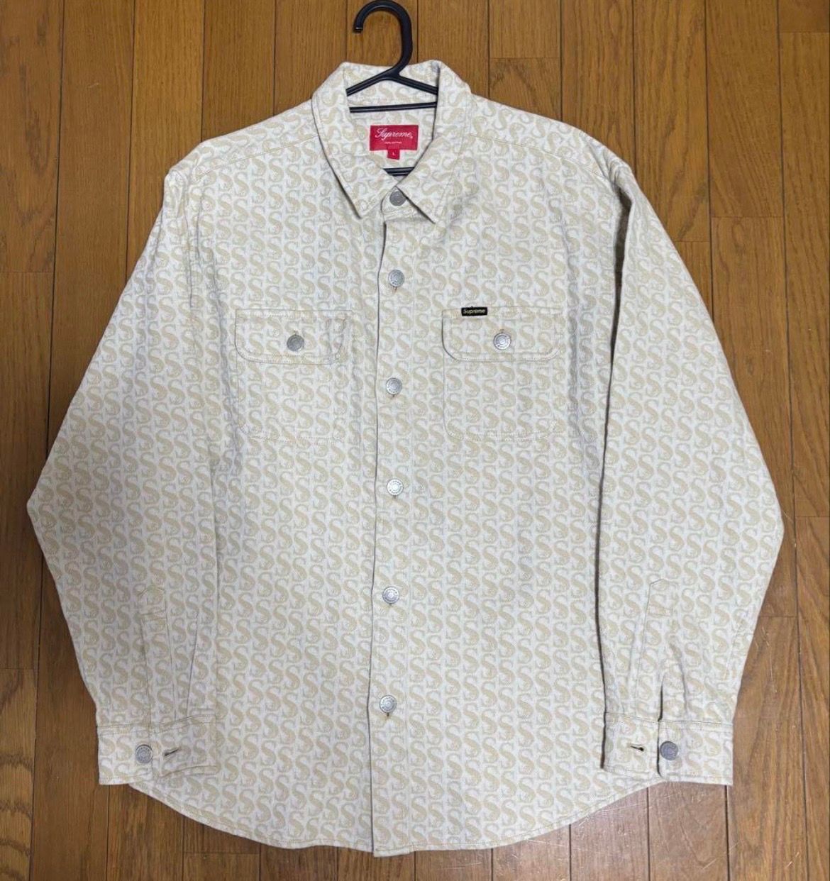 Supreme Monogram Denim Shirt "Tan"