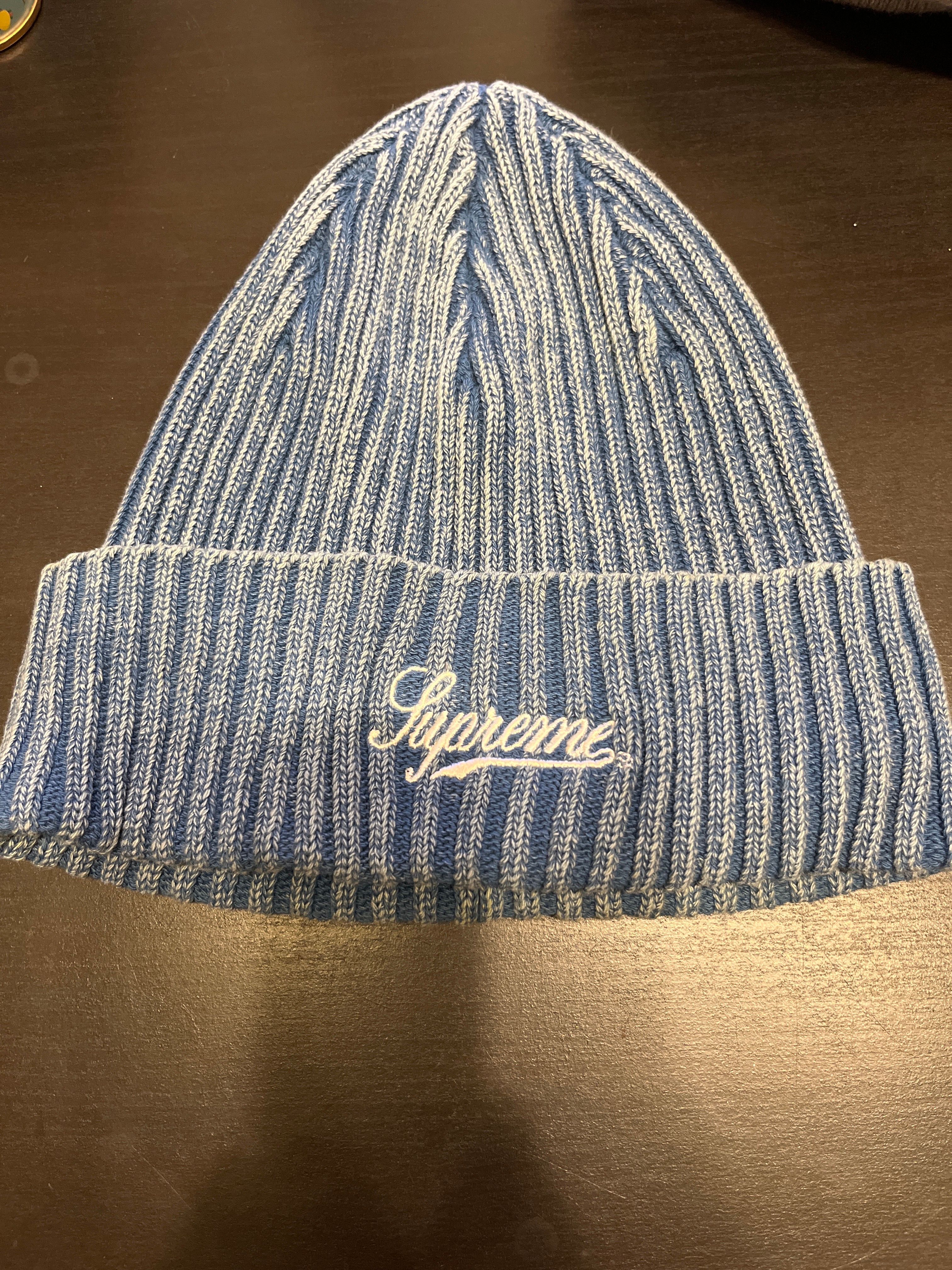Supreme Bleached Rib Beanie "Navy"
