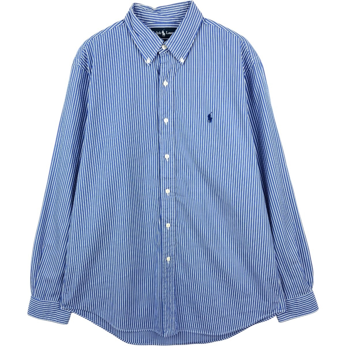 古着 ラルフローレン Ralph Lauren CUSTOM FIT 長袖 ボタンダウンストライプシャツ メンズXL相当/eaa662730