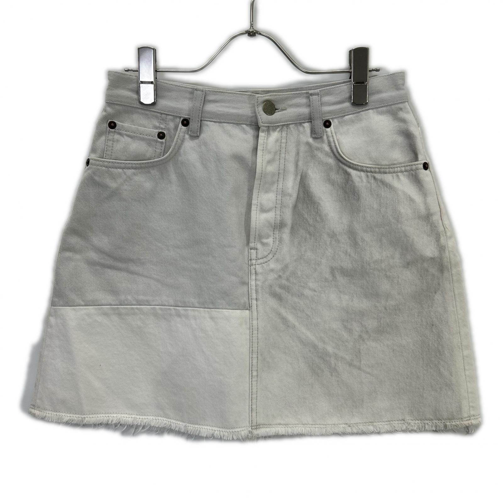 アクネ ストゥディオズ used加工 ミニ デニムスカート 36