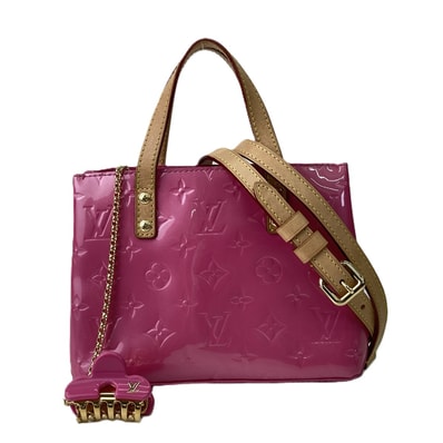 LOUIS VUITTON ルイ・ヴィトン リードPM LVリミックス ハンドバッグ M24028 モノグラムヴェルニ ピンク レディース【中古】