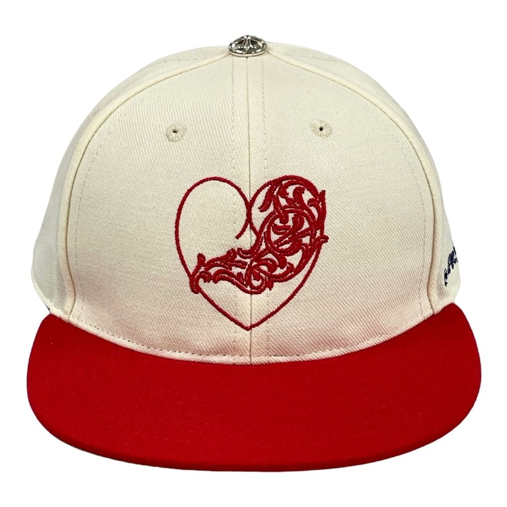Chrome Hearts Fitted Wool Acrylic Cap "Cream/Red"