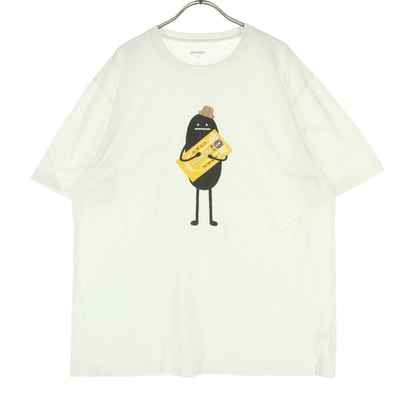 graniph グラニフ 森永製菓 コラボ フロントプリント 半袖 Tシャツ XL ホワイト ミルクキャラメル
