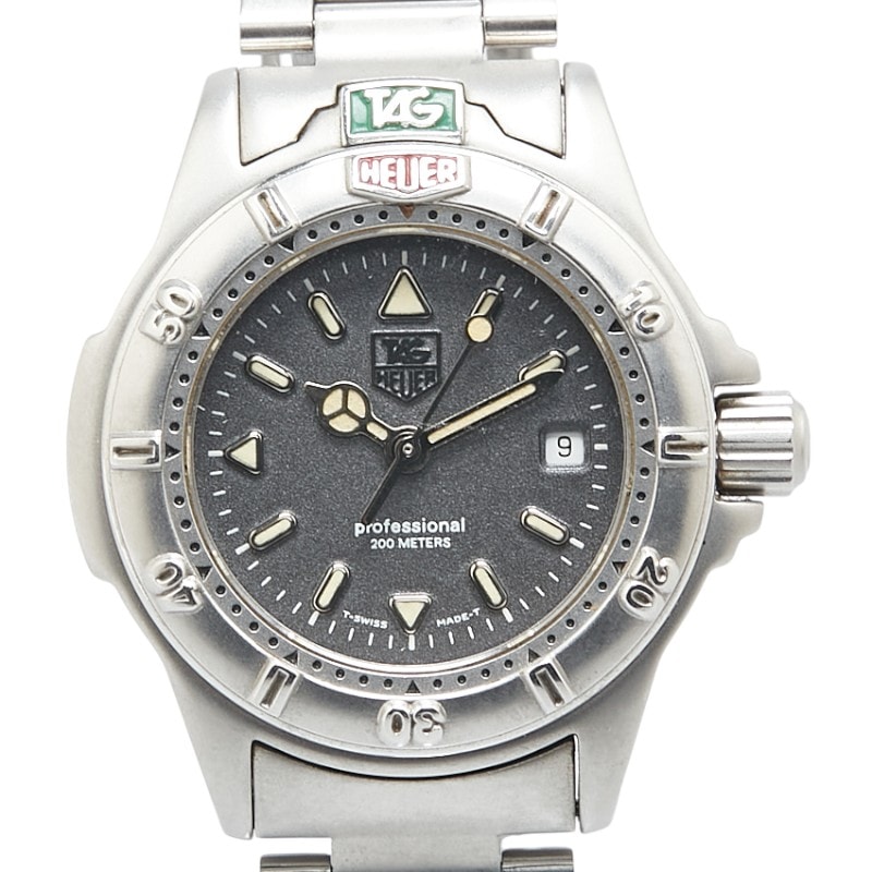 タグホイヤー 4000シリーズ 腕時計 WF1411-0 クオーツ グレー文字盤 ステンレススチール レディース TAG HEUER 【中古】