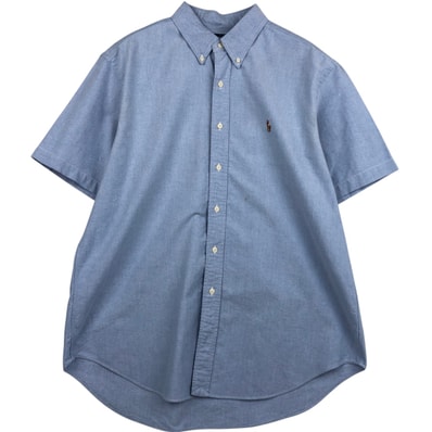 古着 ラルフローレン Ralph Lauren CLASSIC FIT クラシックフィット 半袖 ボタンダウンシャツ メンズXL相当/eaa495232
