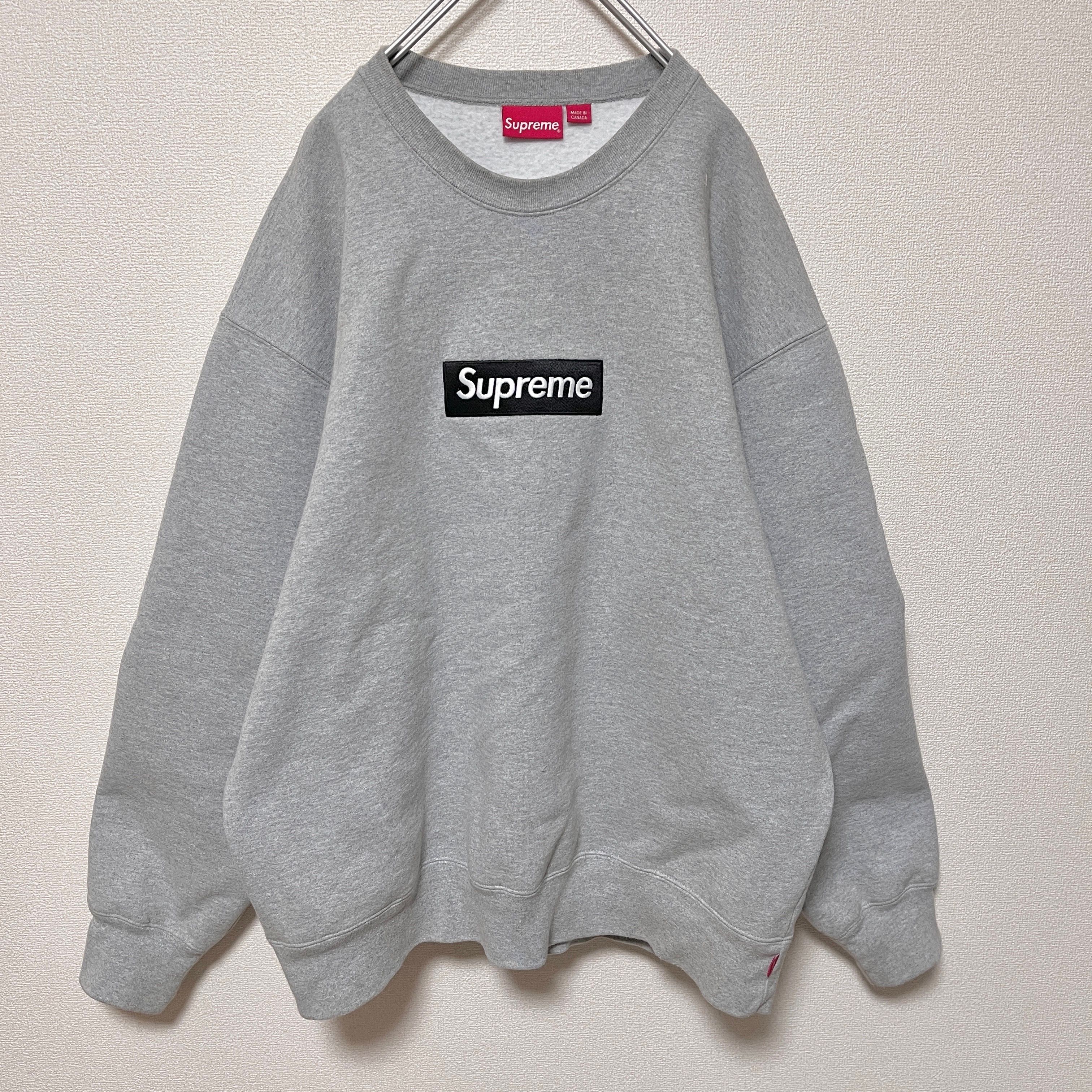 Supreme Box Logo Crewneck "Heather Grey" (22FW)