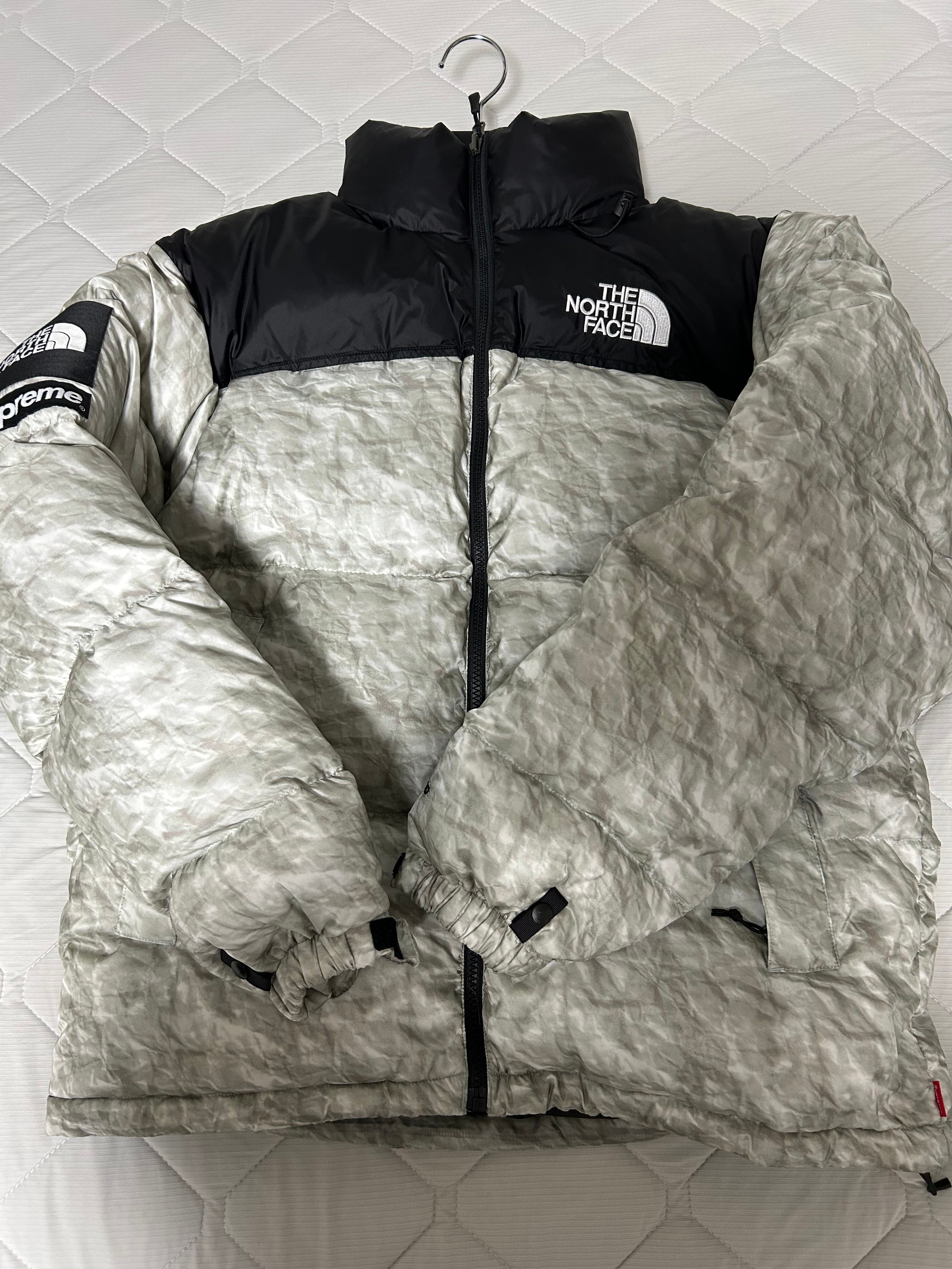 Supreme x The North Face Nuptse Jacket "White Paper Print"