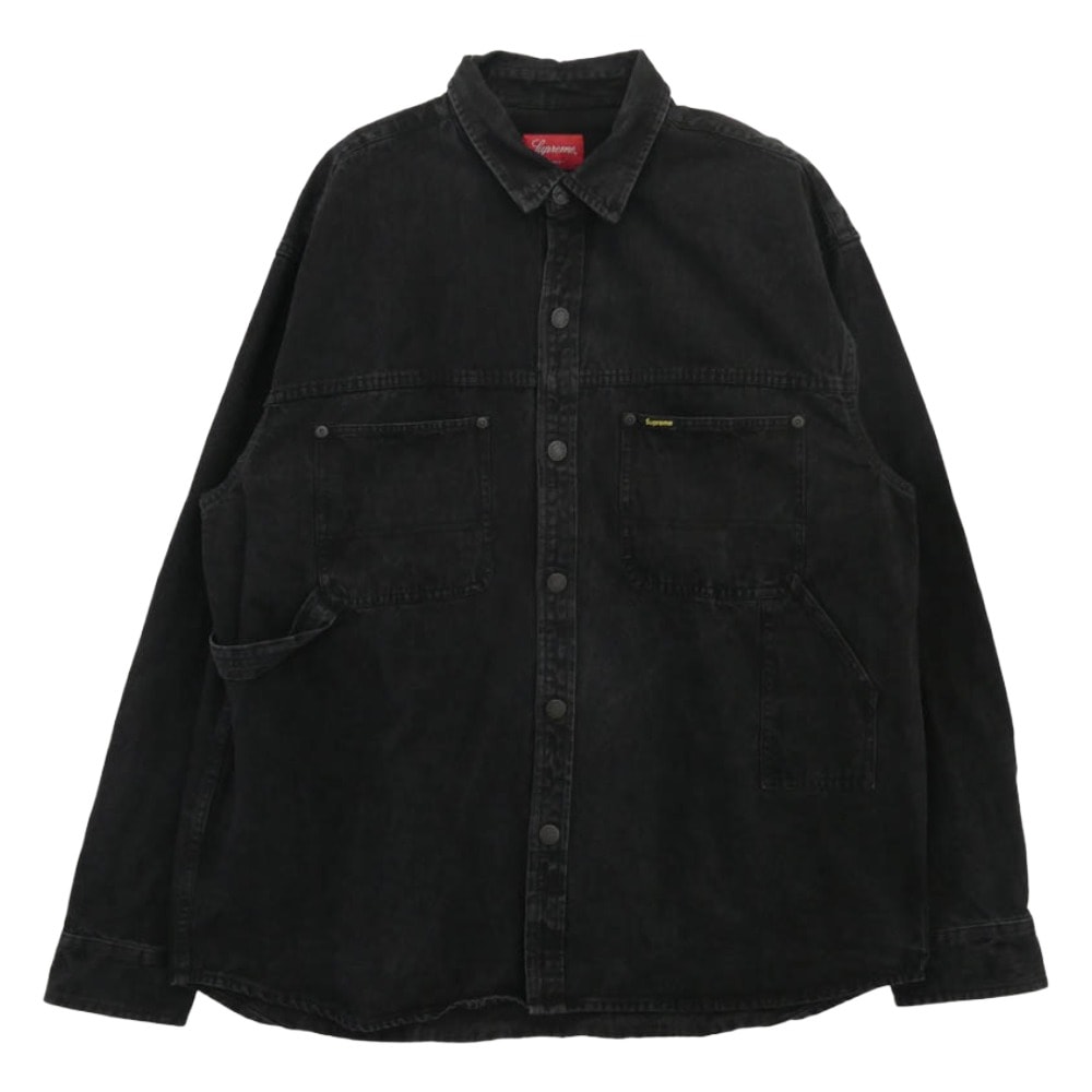Supreme シュプリーム その他トップス 23SS Denim painter shirt デニム ペインター 長袖 シャツ ブラック系 L【中古】