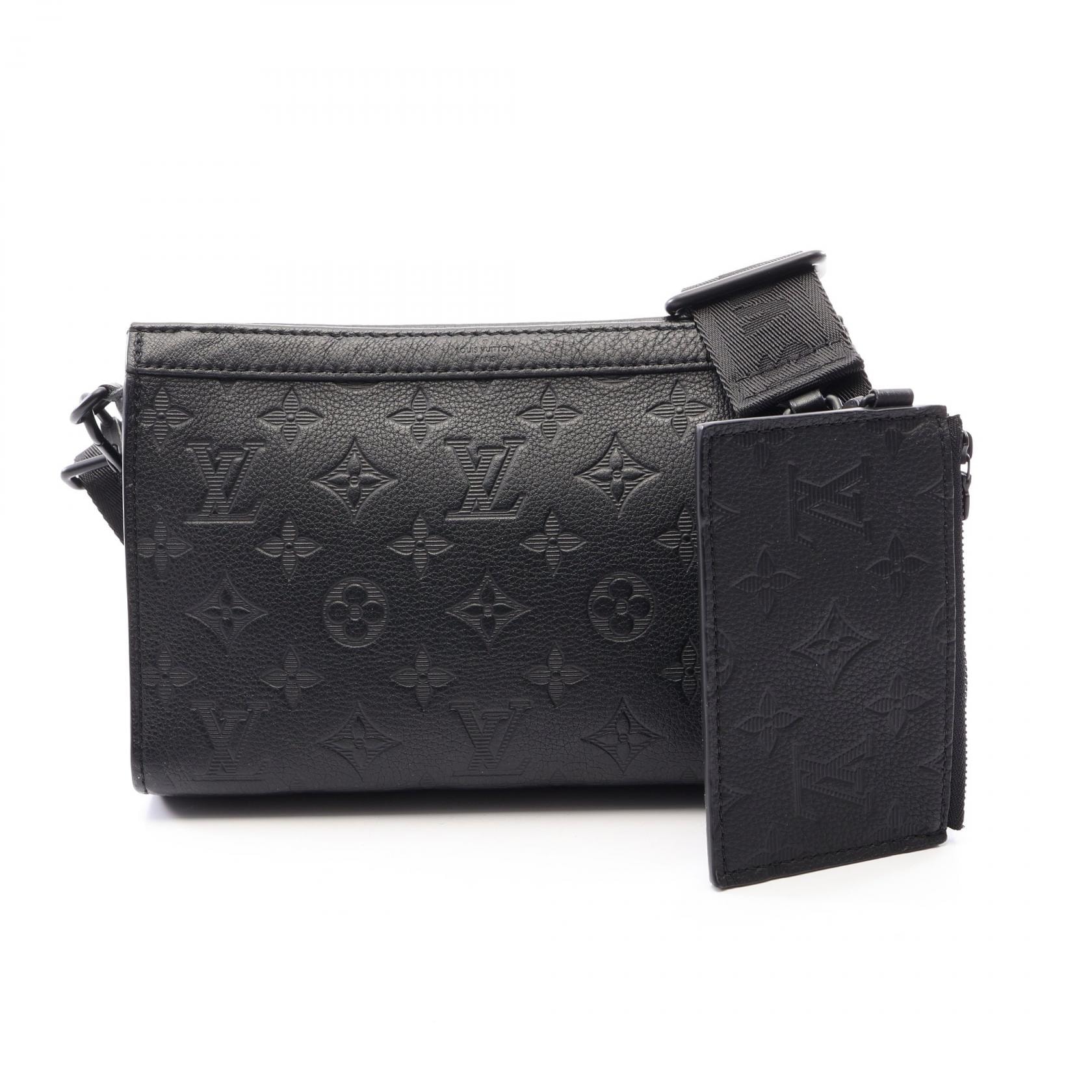 ルイ・ヴィトン LOUIS VUITTON ガストン ウェアラブル ウォレット モノグラムシャドウ ノワール ショルダーバッグ バッグ レザー メンズ ブラック系 M81115 【中古】