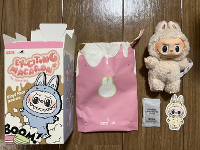 POP MART THE MONSTERS (LABUBU) Exciting Macaron Plush Series SOYMILK