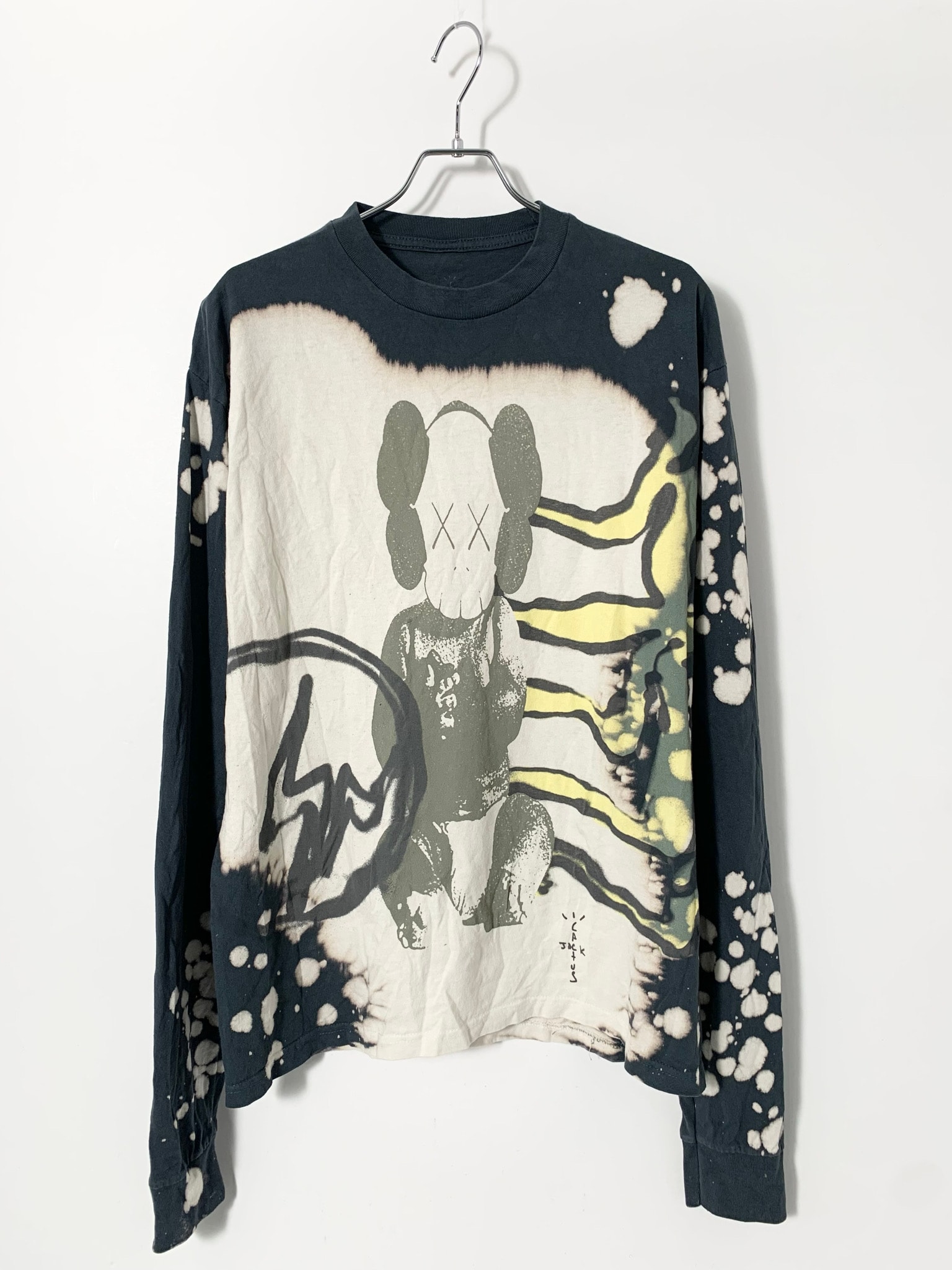 Travis Scott Cactus Jack x KAWS For Fragment L S Tee "Gray"