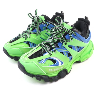 未使用品 バレンシアガ スニーカー TRACK TRAINER グリーン レディース 25 542436