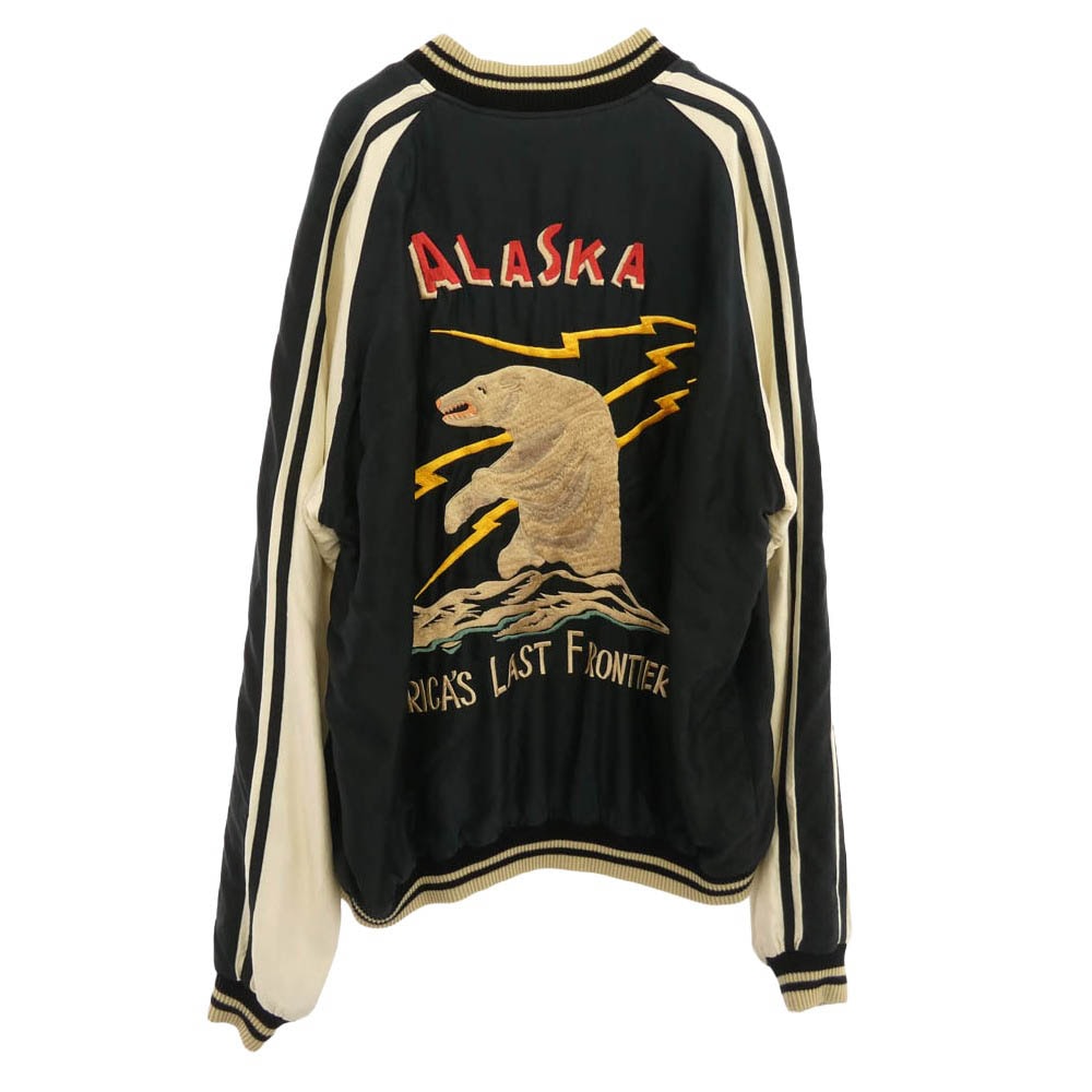 TAILOR TOYO TT15492 Acetate Souvenir Jacket POLAR BEAR × MOOSE AGING MODEL エイジング加工モデル ホッキョクグマ ヘラジカ リバーシブル スカジャン ジャケット 【新古品】