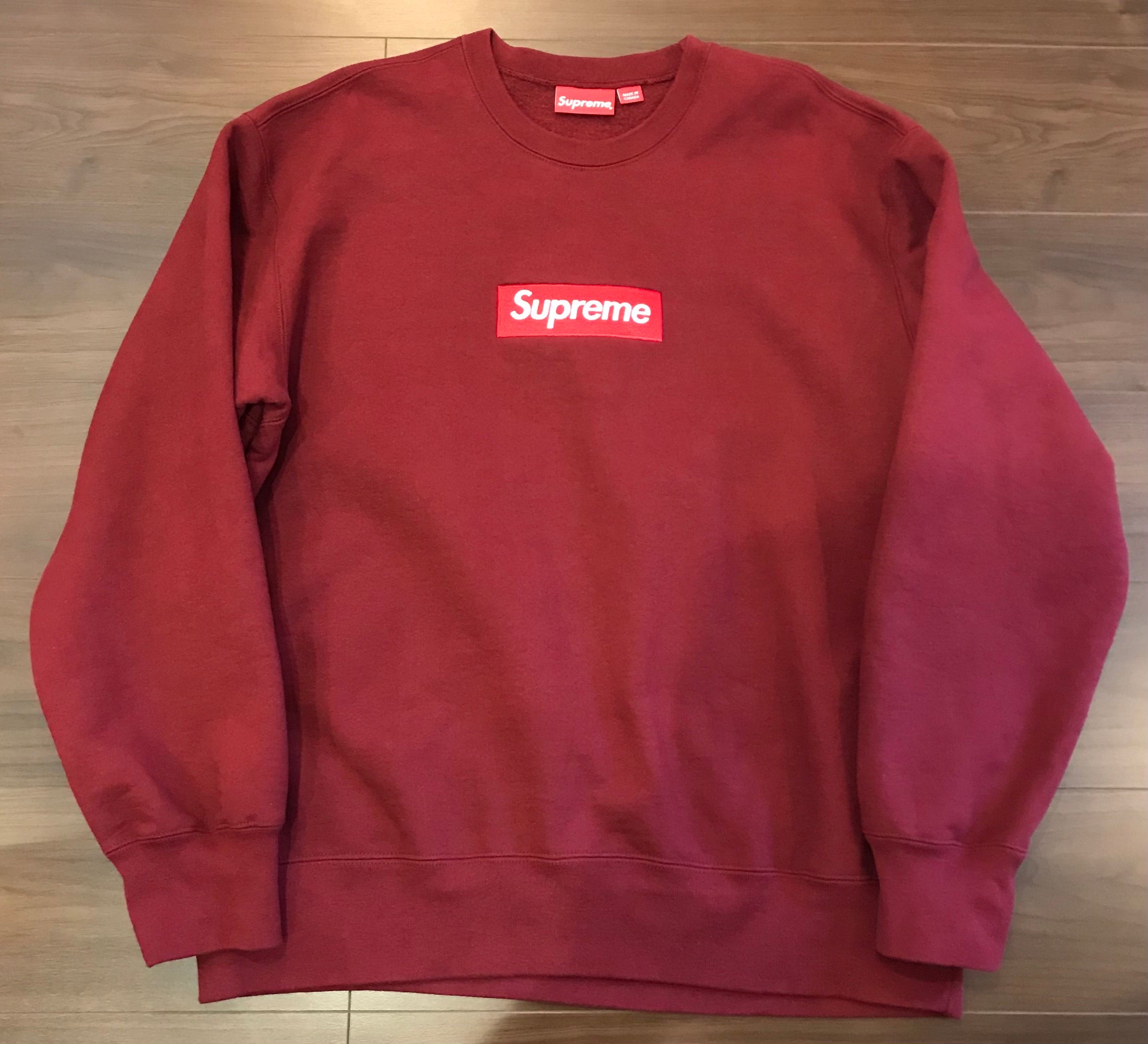 Supreme Box Logo Crewneck "Cardinal" (22FW)