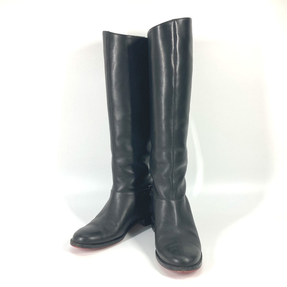 クリスチャンルブタン Christian Louboutin チェーン ロングブーツ 3110134 靴 シューズ ブーツ レザー ブラック