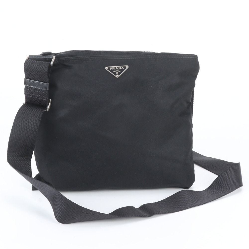 ■美品 プラダ テスート ナイロントライアングルロゴショルダーバッグ