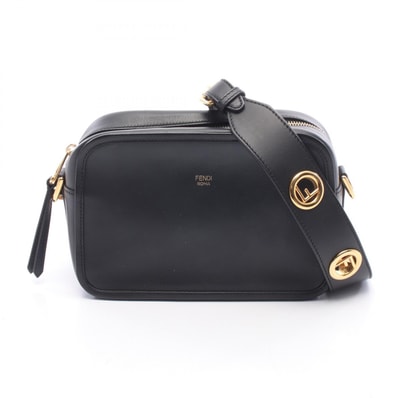 フェンディ FENDI CAM キャム エフ イズ ショルダーバッグ バッグ レザー レディース ブラック系 8BT287 【中古】